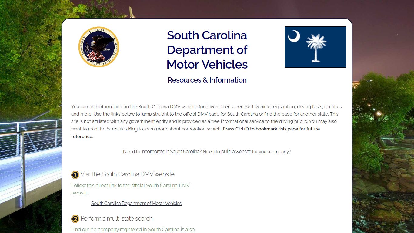 South Carolina Department of Motor Vehicles (SC DMV)