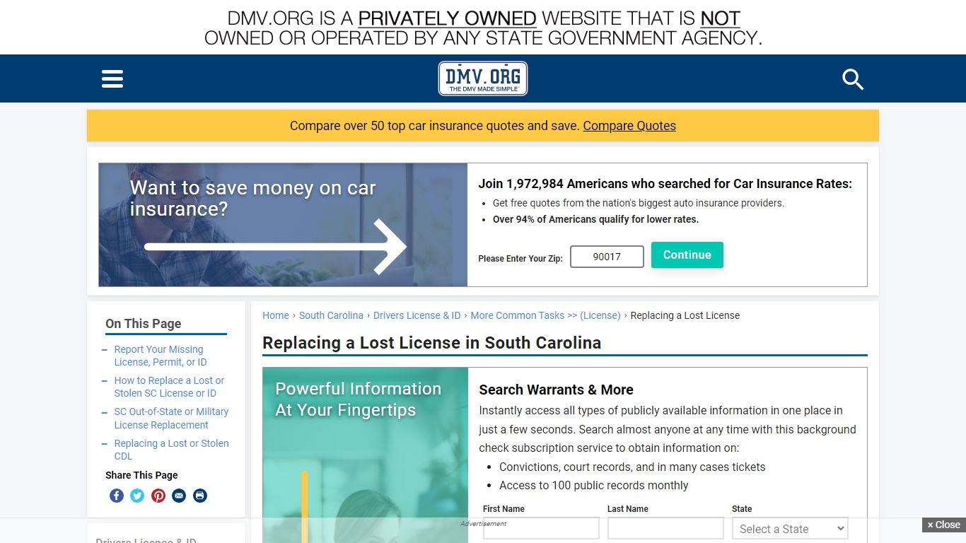 How to Replace a Lost South Carolina Driver's License | DMV.ORG